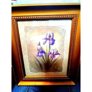 Vivian Flasch 'Iris Scroll' Framed Print Art -Dimensional Y2K , Kaplan CO.